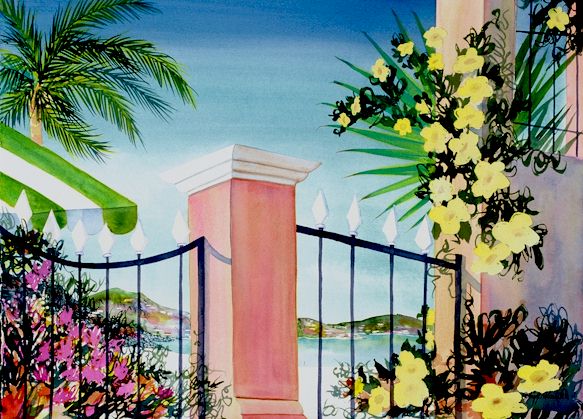 Trumpet Vine Gate at the Virgin Islands