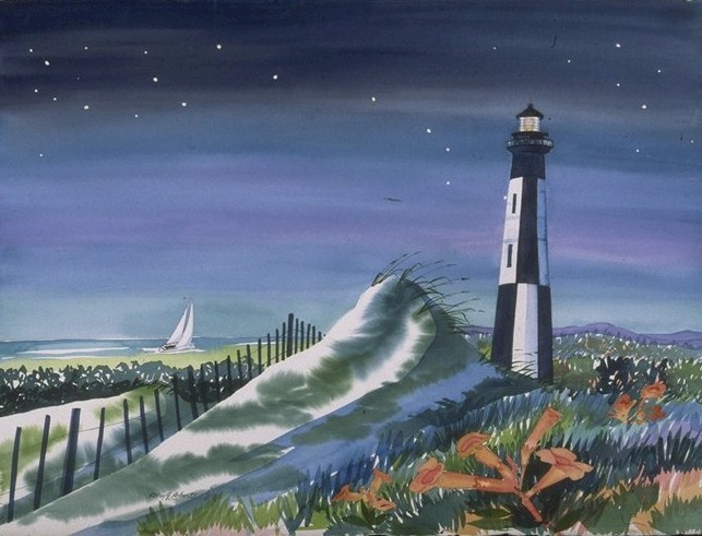 Lighthouse at night