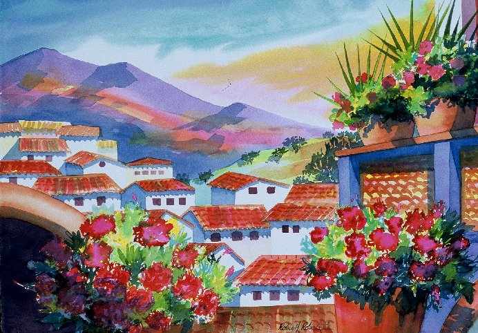 Geranium Hill Taxco, Mexico